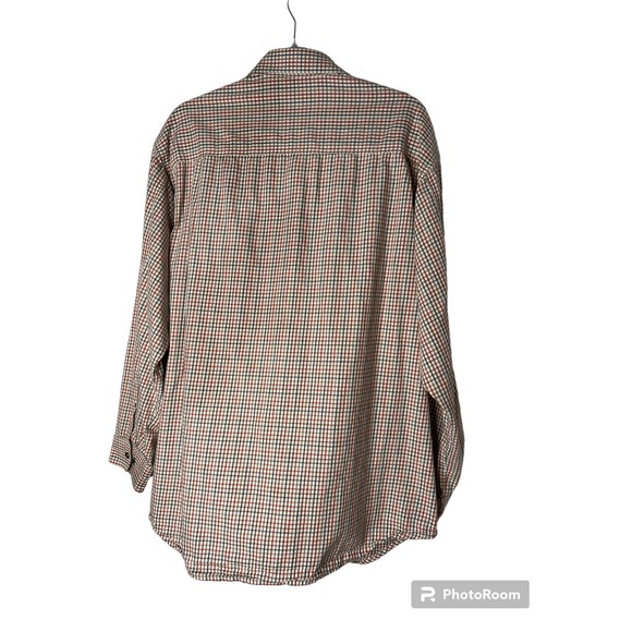 Columbia Men's Button-Down Shirt in Orange Green Tan Plaid River Lodge Size XL - Picture 3 of 6